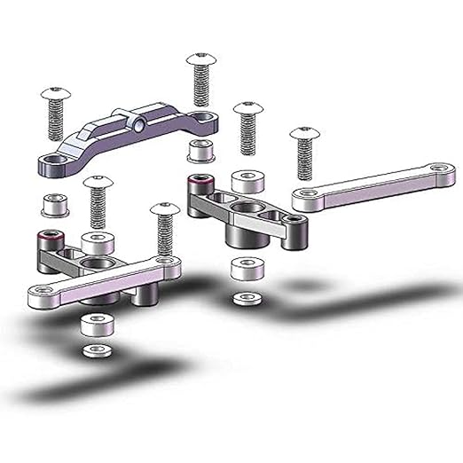 Aluminum Ball Bearing Crank Steering Set for Tamiya TT-02 TT-02D TT-02E