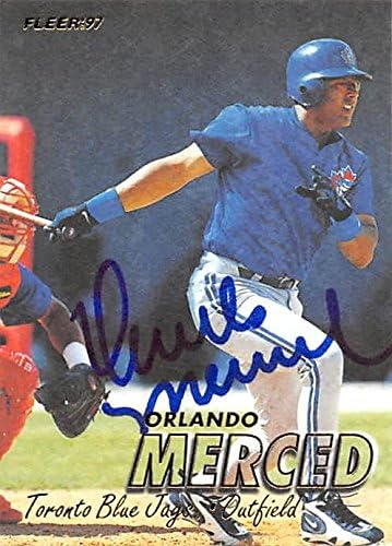 Autograph Warehouse 302148 1997 Fleer Orlando Merced Autographed No.577 Baseball Card - Toronto Blue Jays44 FT