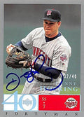 Sports Memorabilia Autograph Warehouse 245668 Denny Hocking Autographed Baseball Card - Minnesota Twins 2003 Upper Deck Fortyman - No. 281 Limited 32 &amp 40