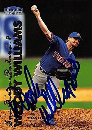 Sports Memorabilia Autograph Warehouse 302158 1999 Fleer Woody Williams Autographed No.471 Baseball Card - Toronto Blue Jays FT