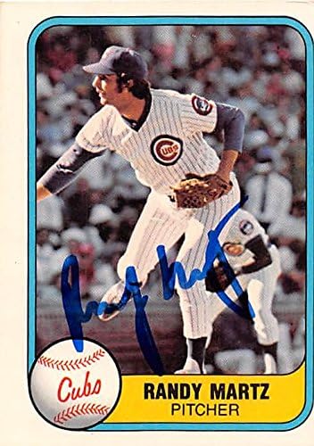 Sports Memorabilia Autograph Warehouse 245630 Randy Martz Autographed Baseball Card - Chicago Cubs 1981 Fleer - No. 300