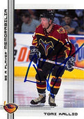 Sports Memorabilia Autograph Warehouse 466123 Tomi Kallio Autographed Hockey Card Atlanta Thrashers - 2000 BAP No.457