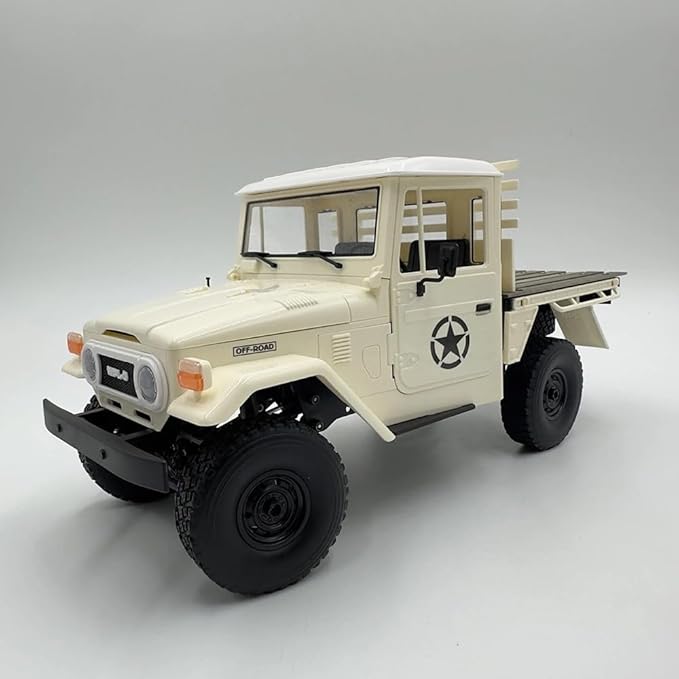 ARRIS WPL C44 1/16 RTF Off-Road RC Crawler 2025 New FJ45 RC Car with 370 Motor 2.4Ghz Remote Control Buggy 4WD RC Pickup Truck with LED Light Hobby Grade Gifts