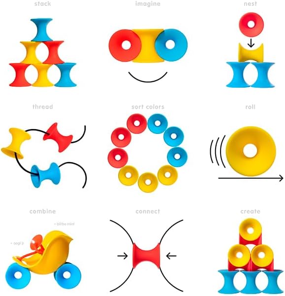 Fat Brain Toys Tulu by MOLUK 9-pc Set - Open-Ended Creative Play All Ages 0+