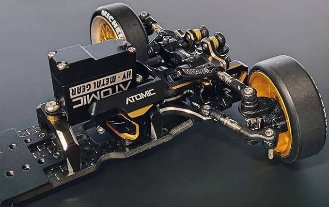 Helidirect Atomic DRZ3 MS RWD Drift Chassis Kit (No Electronic) - Remote Control Car 1/28 RC Drift Car Assemble Kit Without Electronics and Wheels