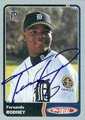 Sports Memorabilia Autograph Warehouse 247126 Fernando Rodney Autographed Baseball Card - Detroit Tigers 2003 Topps Total - No. 659 Silver