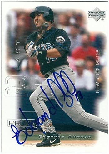 Sports Memorabilia Autograph Warehouse 246947 Edgardo Alfonzo Autographed Baseball Card - New York Mets 2000 Upper Deck Pros Prospects - No. 76