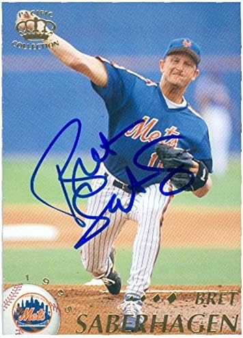 Sports Memorabilia Autograph Warehouse 246746 Bret Saberhagen Autographed Baseball Card - New York Mets 1995 Pacific - No. 287
