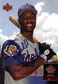 Sports Memorabilia Autograph Warehouse 301874 2001 Tyrell Godwin Autographed No.13 Baseball Card - Toronto Blue Jays