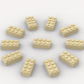 500 Piece Tan Bricks Bulk Tan 2x4 Building Bricks Flat Compatible with Lego Parts and Pieces: 2x4 Tan Bricks(Color: Tan)