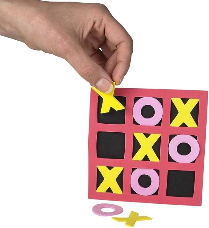 Tic Tac Toe (Bulk Pack of 120) 5x5 Foam Tic-Tac-Toe Mini Board Game Toys for Kids Birthday Party Favors Goody Bag Stuffers Classroom Prizes &amp Occupational Therapy