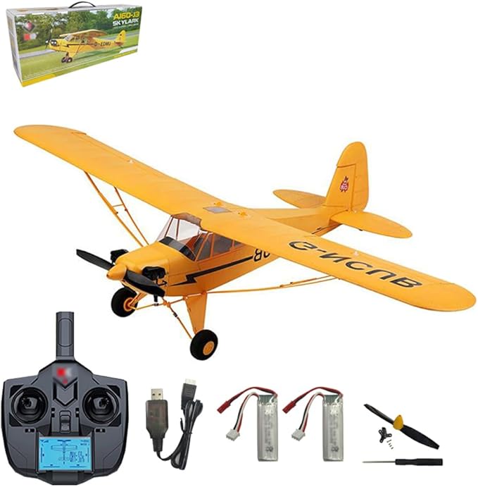 RC Plane A160 J3 RC Airplanes for Adults 3D 5CH Brushless RC Planes 6-Axis Gyro 2.4GHZ Stunt RC Glider with 2 Batteries and Spare Propeller