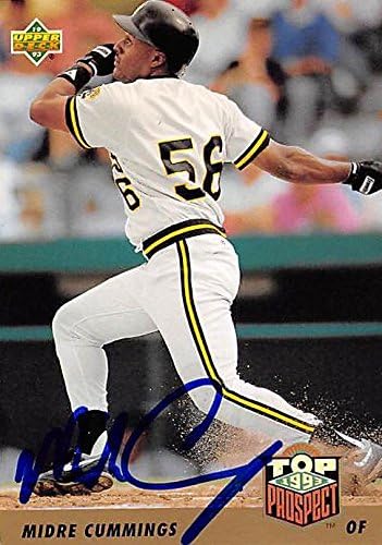 Sports Memorabilia Autograph Warehouse 244650 Midre Cummings Autographed Baseball Card - Pittsburgh Pirates FT 1993 Upper Deck Top Prospect - No. 440 Rookie