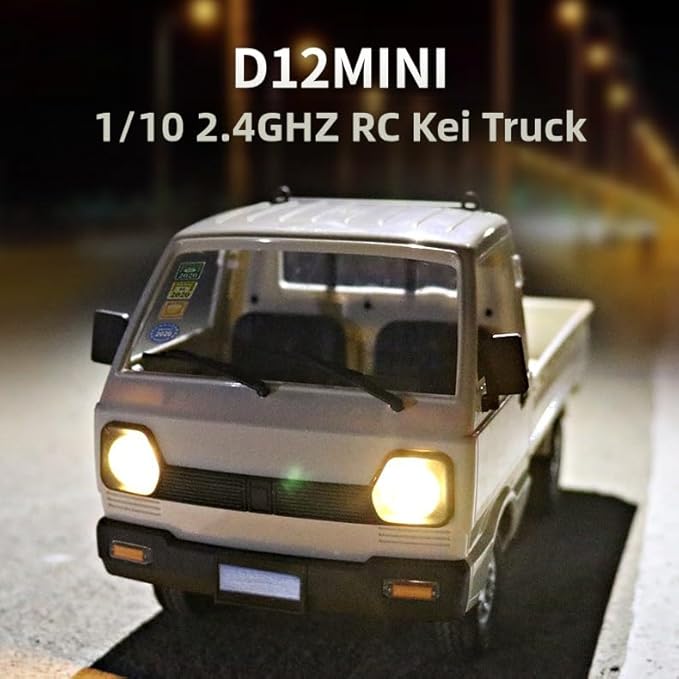DOBYE WPL D12 1/10 RC Kei Truck 2.4G RC Car Remote Control Off Road RC Crawler with Proportional Throttles Steering 260 Motor Rear Drive Hobby Grade RC Drift Car for Adult RTF Toy Vehicle