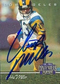 Sports Memorabilia Chris Miller Autographed Football Card (Los Angeles Rams) 1994 Playoff Contenders No.11