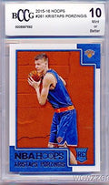 Kristaps Porzingis 2015/2016 Panini Hoops #261 ROOKIE Card Graded High BECKETT 10 MINT! Shipped in Ultra Pro Graded Sleeve to Protect it! Awesome HIGH GRADE ROOKIE of New York Knick's Future Star!