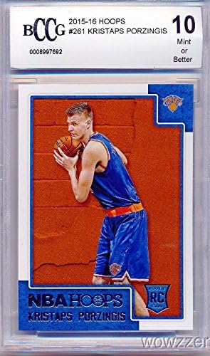 Kristaps Porzingis 2015/2016 Panini Hoops #261 ROOKIE Card Graded High BECKETT 10 MINT! Shipped in Ultra Pro Graded Sleeve to Protect it! Awesome HIGH GRADE ROOKIE of New York Knick's Future Star!