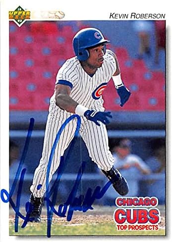 Sports Memorabilia Autograph Warehouse 248414 Kevin Roberson Autographed Baseball Card - Chicago Cubs 1992 Upper Deck - No. 124