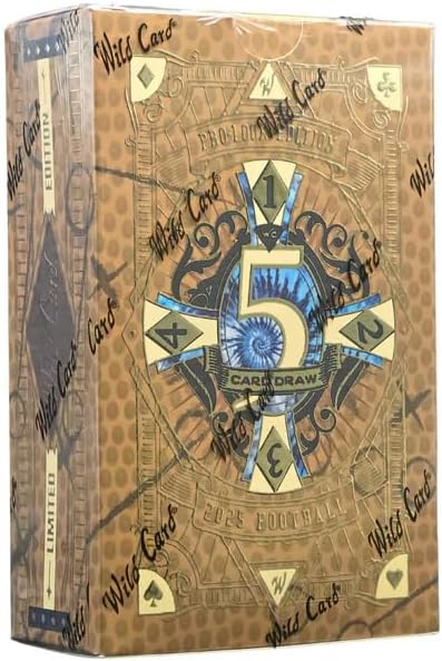 2025 Wild Card 5 Card Draw Football Pro-Look Edition Trading Card Box (5 Encased Cards #'d to 5 or Less Including 1 Autographed Card in Every Box)