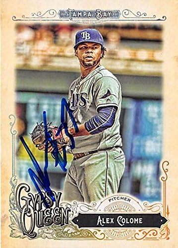 Sports Memorabilia Autograph Warehouse 302479 2017 Alex Colome Autographed No.278 Baseball Card - Tampa Rays