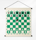 KNK Magnetic Roll-Up Chess Demo Board 27 with Pieces Wall Hanging