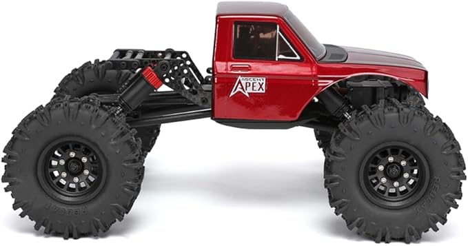 Redcat Racing Ascent-18 APEX 1/18 Scale Brushless Electric Rock Crawler Carbon Fiber 4WD RC Car for Adults with 2.4GHz Radio System (Red)