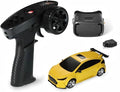 Mini RC Car with HD FPV Camera 1:43 Scale RC Drift Car for 25+ Mins Play 2.4GHz FPV Rc Car with LED Ambient Lights &amp Gyro Mini Racing Toys for Adults (RTR FPV Goggles Version/Yellow)