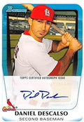 Autograph Warehouse 291653 2010 Bowman Daniel Descalso Autographed Baseball Card - St Louis Cardinals