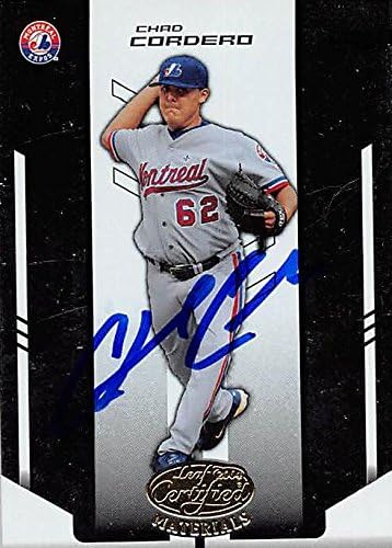 Autograph Warehouse 244772 Chad Cordero Autographed Baseball Card - Montreal Expos44 FT 2004 Leaf Certified Materials - No. 30