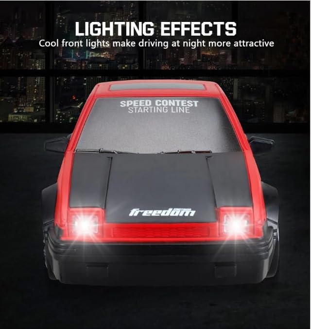 Liberty Imports RC Drift Car 1/24 2.4GHz 4WD Remote Control Sport Racing On-Road Vehicle with LED Light Batteries and Drift Tires (Style 5)