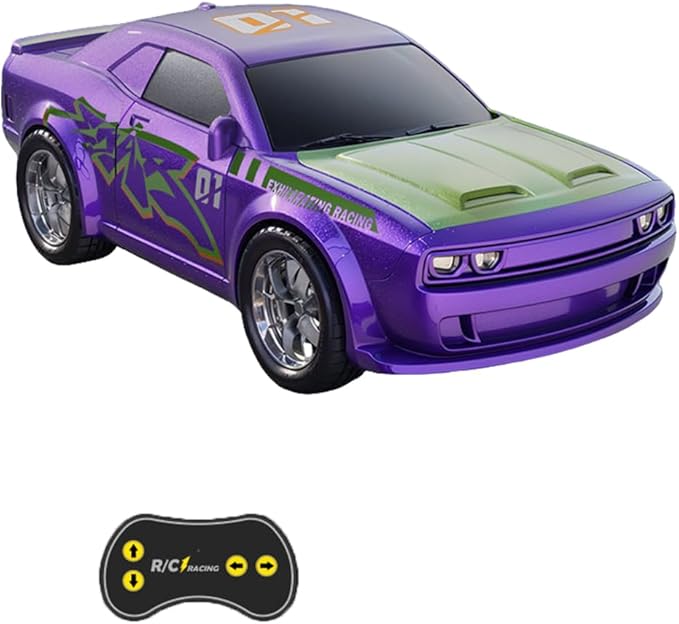 RC Alloy Racing Car 1/43 Scale 2.4G 5CH Mini Drift Car with ulti-Light System Dual-Speed Modes APP Control