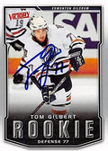 Sports Memorabilia Autograph Warehouse 224143 Tom Gilbert Autographed Hockey Card - Edmonton Oilers 2007 Upper Deck Victory - No. 224