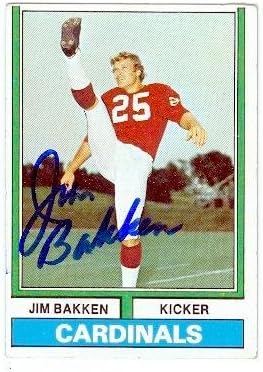 Jim Bakken Autographed Football Card (St Louis Cardinals) 1974 Topps No.60