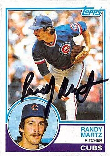 Sports Memorabilia Autograph Warehouse 245819 Randy Martz Autographed Baseball Card - Chicago Cubs 1983 Topps - No. 22