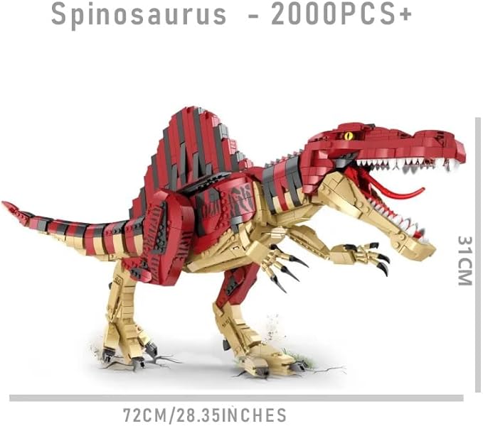 Spinosaurus Building Block of Dinosaur Series Building Bricks for Boys 2000Pcs+ Big Model C0449 Ages 15 and Up - with Original Box