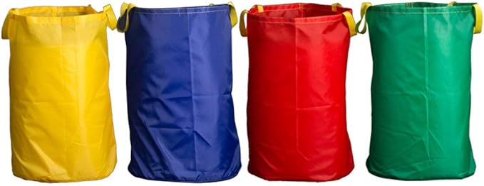 Wowagoga Potato Sack Race Bags 28x40'' Colorful Jumping Pocket Adult Sense Sports Game Equipment Party Accessory for Field Day Outdoor Picnic Party(Set of 4)