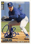 Sports Memorabilia Autograph Warehouse 245824 Scott Leius Autographed Baseball Card - Minnesota Twins 1995 Upper Deck - No. 486