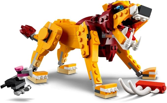 LEGO Creator 3in1 Wild Lion 31112 3in1 Toy Building Kit Featuring Animal Toys for Kids New 2021 (224 Pieces)