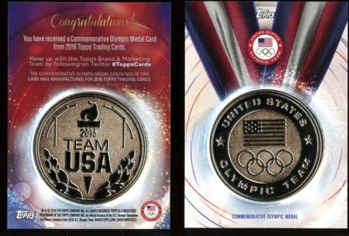2016 Topps Team USA Olympic Commemorative Silver Medal Trading Card- Shipped in Protective case.