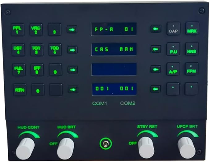 Flight Simulator Controller UFCP Up Front Control Panel for PC Flight Simulators Compatible with JF-17 F/A-18 F16 in DC-S