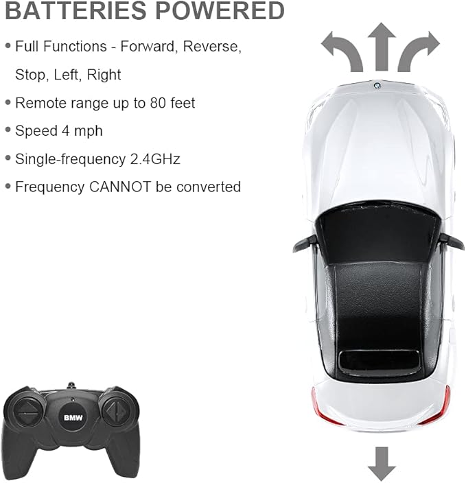 RASTAR BMW Toy Car 1:24 BMW Z4 Roadster Remote Control R/C Car Model Vehicle for Kids