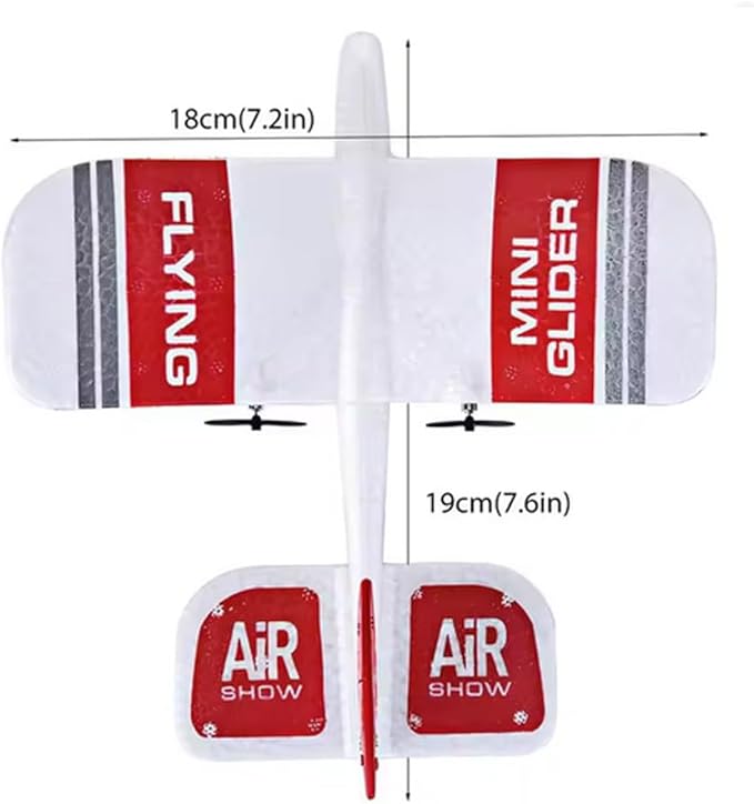 GoolRC KF606 RC Plane 2.4GHz 2 Channel Remote Control Airplane EPP Foam Fixed Wing Plane RTF Ready to Fly RC Glider Aircraft with 2 Battery for Beginners