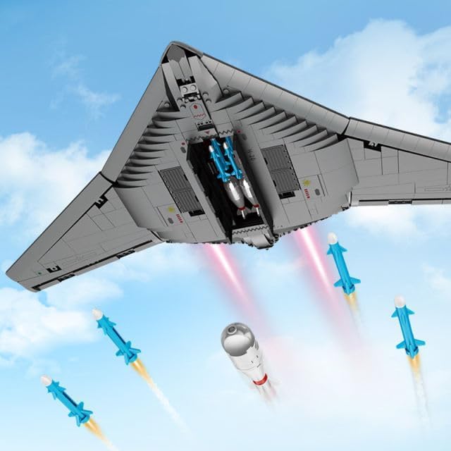 General Jim's B2 Ghost B-2 Stealth Bomber Building Blocks Military Fighter Jet Model Bricks Plane | Great Gift for Teens and Adults