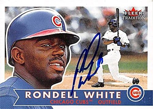 Sports Memorabilia Autograph Warehouse 248653 Rondell White Autographed Baseball Card - Chicago Cubs 2001 Fleer Tradition - No. 91