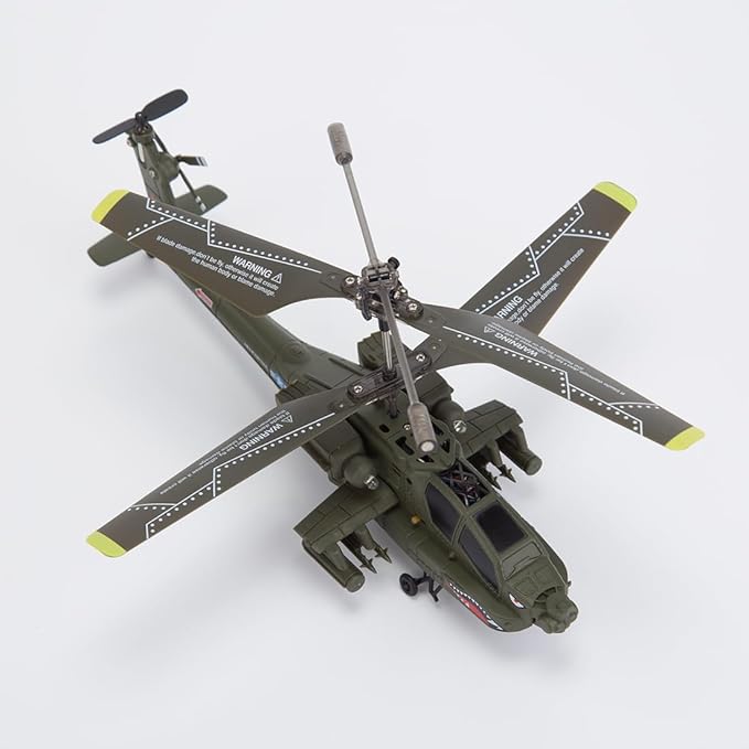 S109H Remote Control Helicopter for Adults 2.4G RC 3CH Dual-Prop Gyro Stabilized Airplane Model with Bright Night Navigation Lights RC Helicopter Model - RTF Version/Army Green