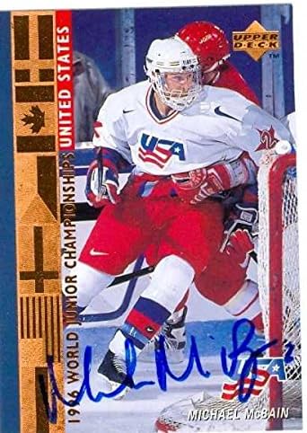 Sports Memorabilia Autograph Warehouse 24965 Michael McBain Autographed Hockey Card Team USA