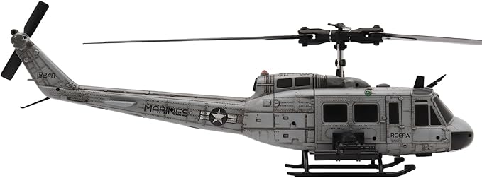 RC ERA C032 UH-1 Huey RC Helicopter 1:48 Scale 6-Axis Gyro 6CH Brushless Flybarless Stabilized Aircraft 3D Inverted Flight Optical Flow Positioning for Adults Hobbyists