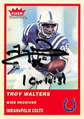 Sports Memorabilia Autograph Warehouse 248968 Troy Walters Autographed Football Card - Indianapolis Colts 2004 Fleer Tradition - No. 296