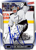 Sports Memorabilia Autograph Warehouse 224082 Johan Holmqvist Autographed Hockey Card - Tampa Bay Lightning FT 2007 Upper Deck Victory - No. 68