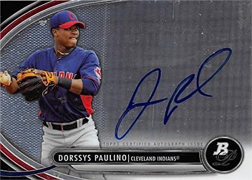 Sports Memorabilia Autograph Warehouse 291591 2013 Bowman Platinum Dorssys Paulino Autographed Baseball Card - Cleveland Indians